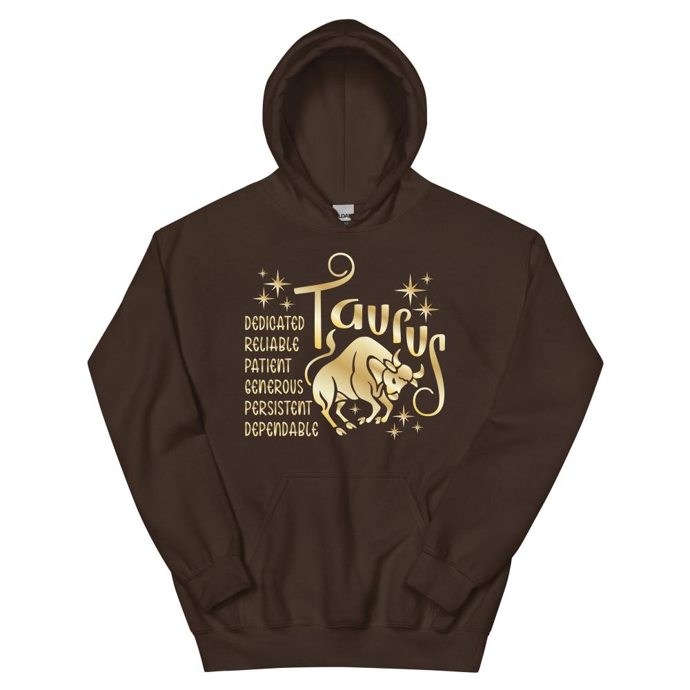 Taurus Zodiac Positive Traits Hoodie - Dark Chocolate Color - https://ascensionemporium.net